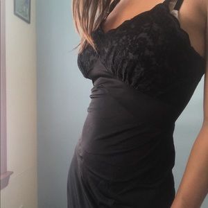 ✨Black vintage lace slip dress✨